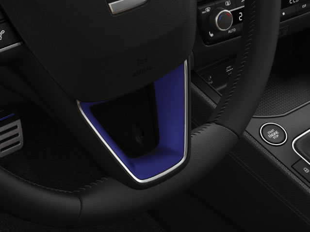 Decorazione del volante mystery blue